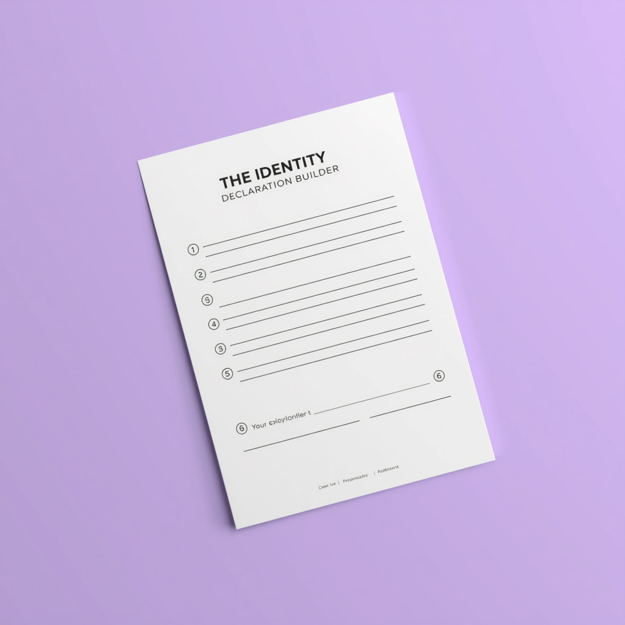 Bonus 1 — The Identity Declaration Builder