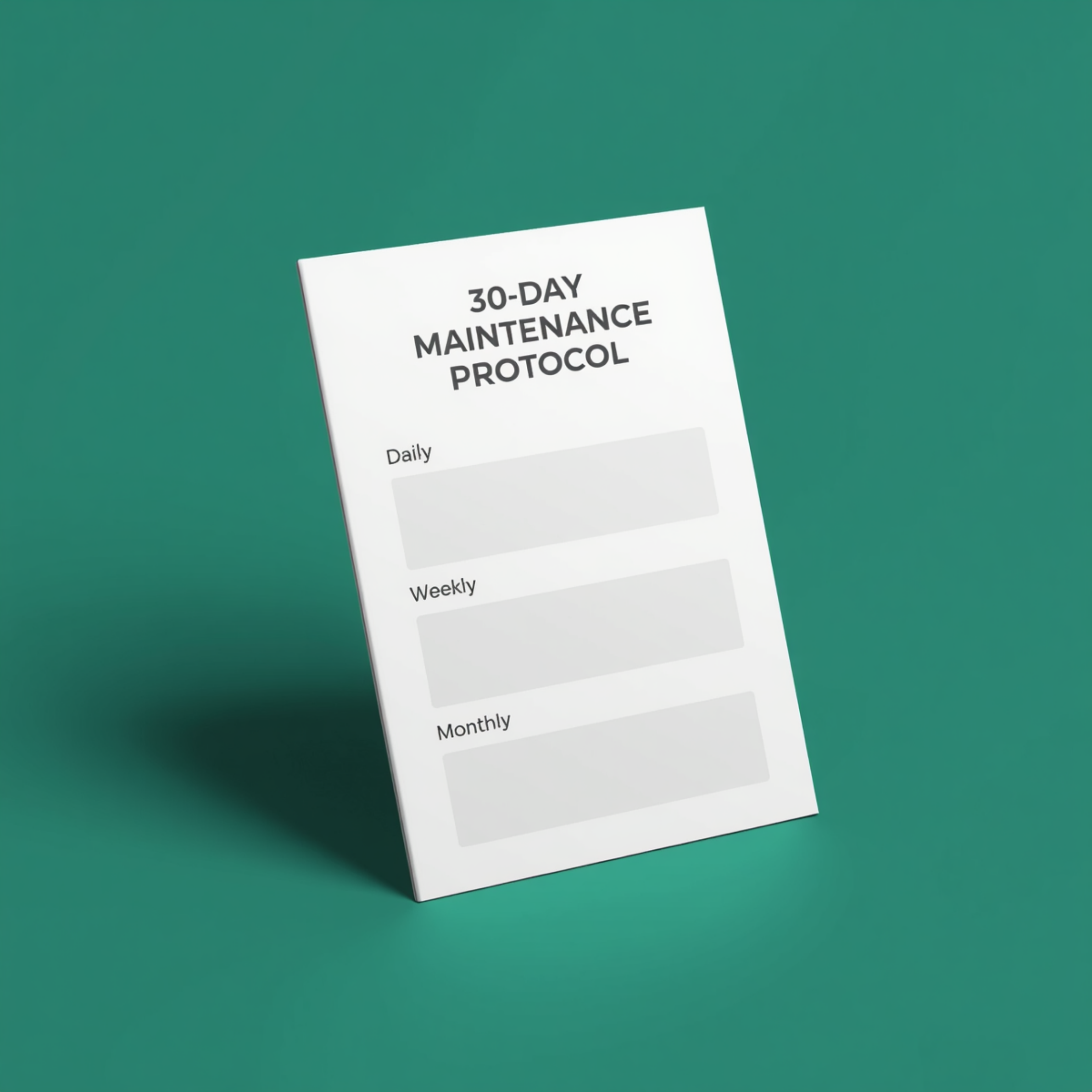 Bonus 2 — The 30-Day Maintenance Protocol Card