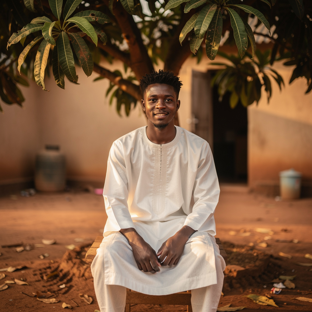 Tunde at home in Osogbo — candid photo